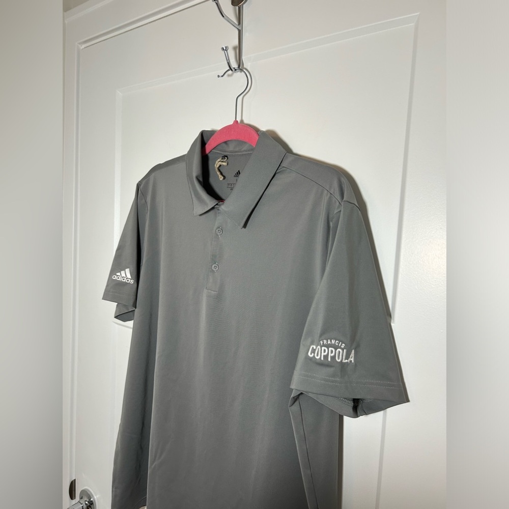 NEW! Large Adidas golf polo Coppola Wine logo